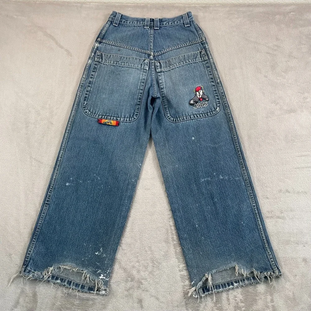 Vintage 90s Jynx Jeans Men Actual 26x27 Wide Baggy Skater Blue Denim Made‎ USA